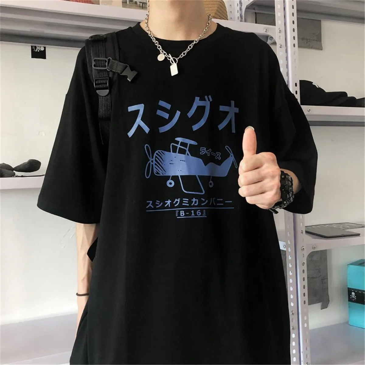 Футболка мужская с принтом медведя винтажная уличная одежда в японском стиле