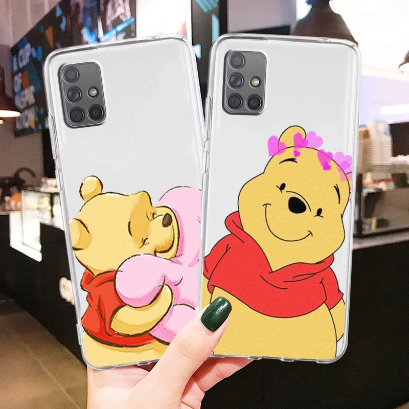 

Winnie the Pooh Disney Cute Transparent Phone Case For Samsung A73 A72 A71 A53 A52 A51 A42 A33 A32 A23 A22 A21S A13 A12 A03 5G