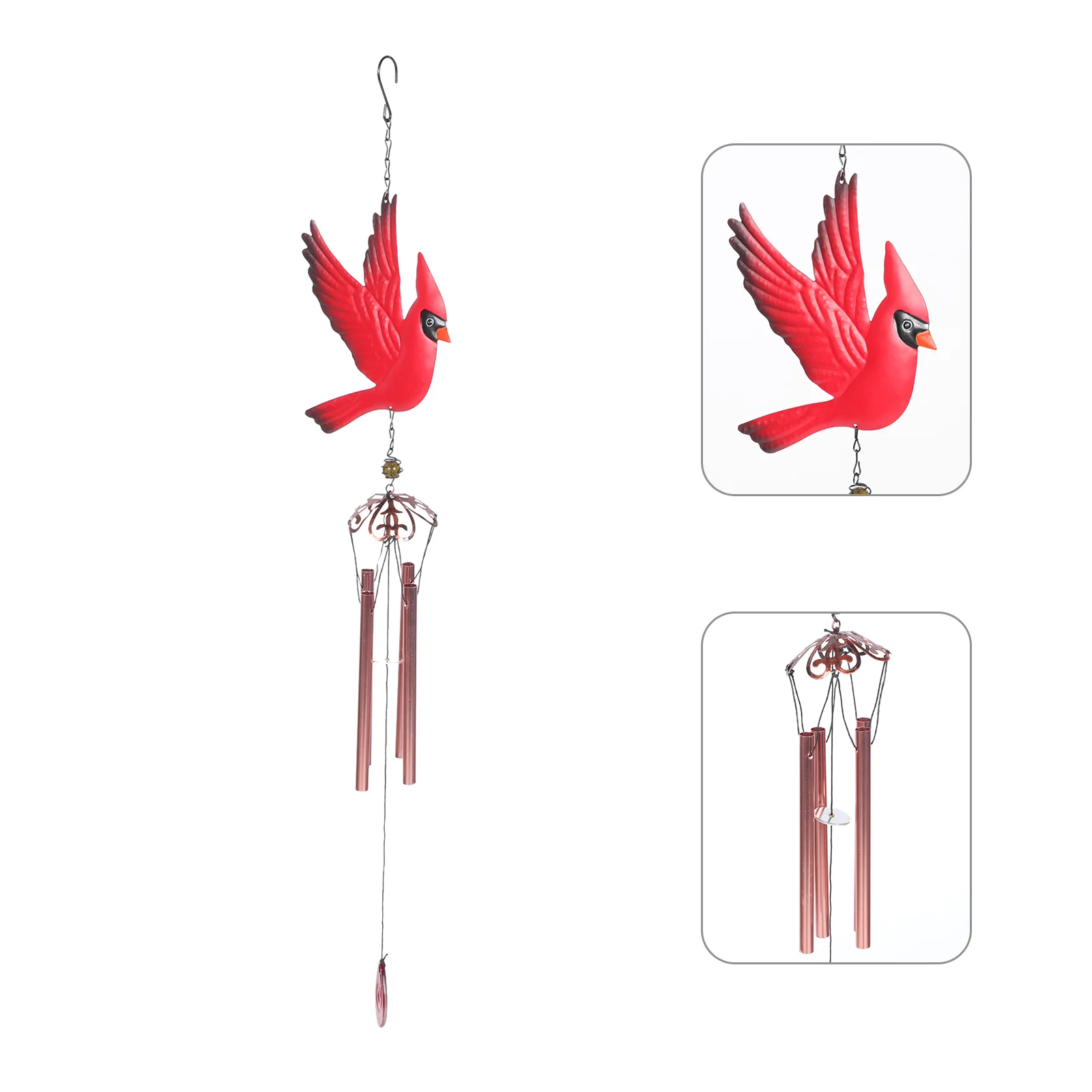 

Wind Chimes Chime Bird Bell Metal Decor Modern Feng Farmhouse Hanging Garden Shui Iron Tube Wall Hummingbird Japanese Ornament