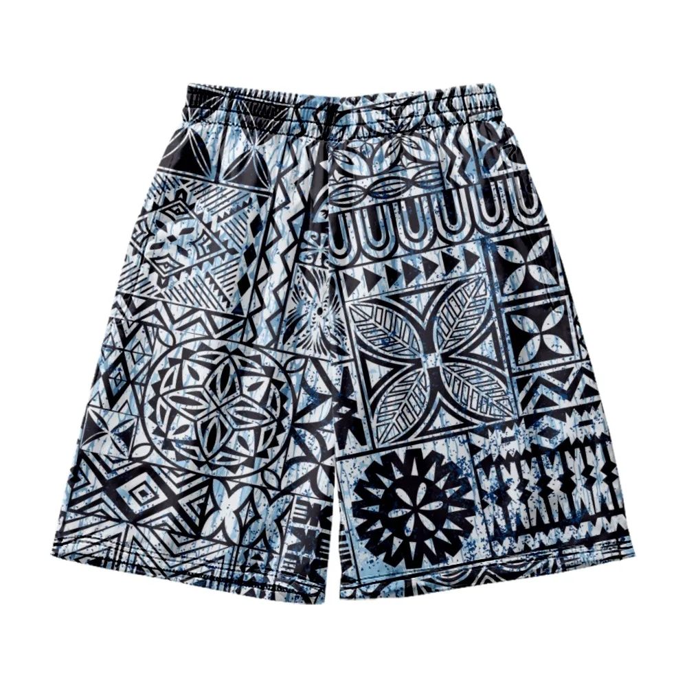 

Ethnic Print Patchwork Print Loose Men's Shorts Beach Couples Hawaiian Style Shorts Home Pajama Shorts-
