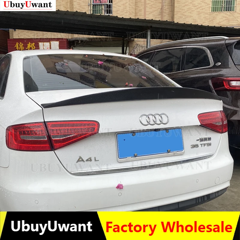 

Для Audi A4 B8.5 4-дверный седан 2008 2009 2010-2015 спойлер из углеродного волокна спойлер для багажника заднего крыла автомобиля