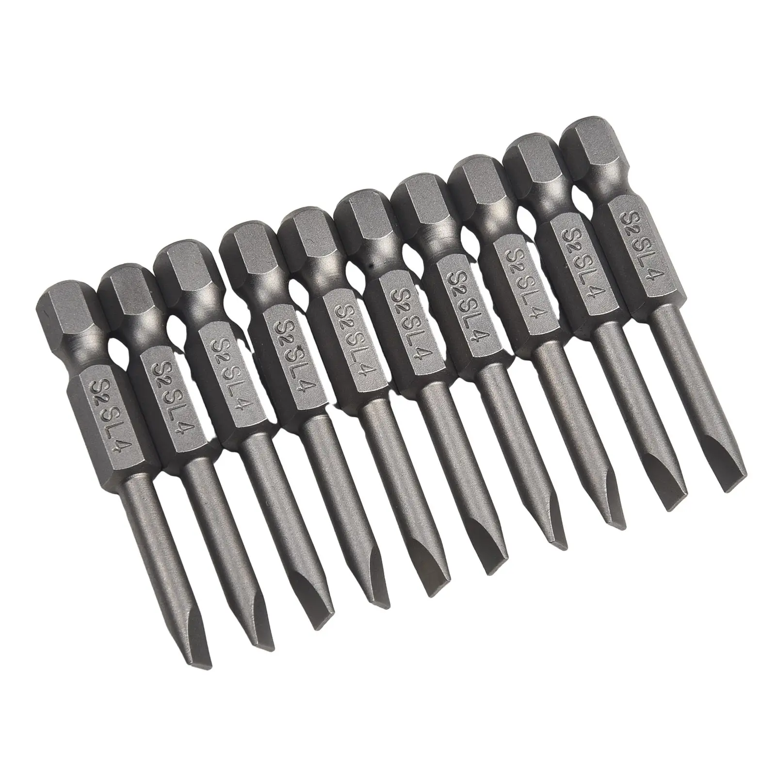 

10pcs 50mm SL4 Magnetic Slotted Cross Screwdriver Bits Set Waterproof Batch Head For Hand Electric Drill Hand Drill Hand Tool