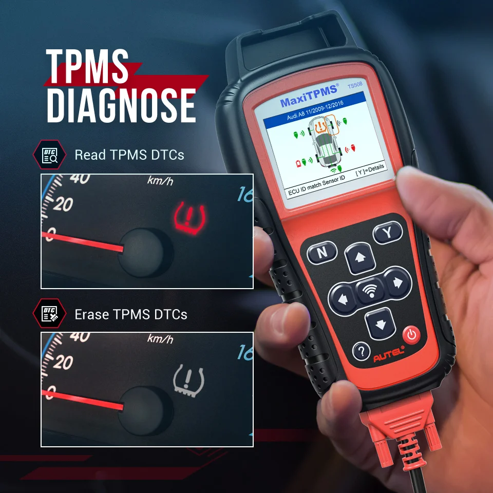 Autel MaxiTPMS TS508K новейший TPMS Relearn автомобильный диагностический инструмент и 8 шт. 2в1
