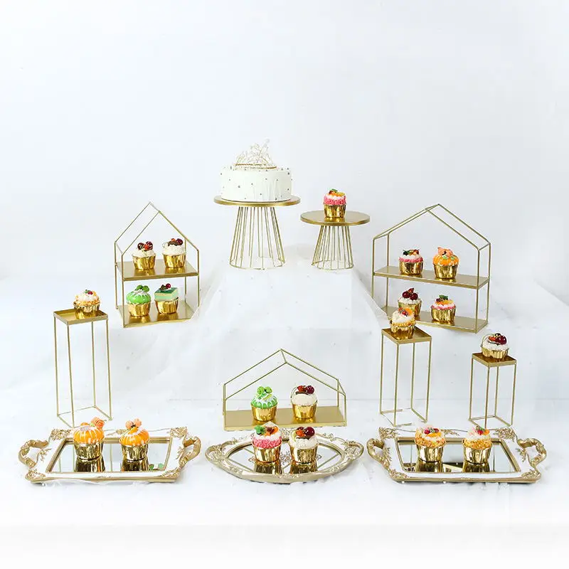 

Клетка для сладкого золотого торта, подставка для торта, вечеринки, мероприятия, кондитерский круг, Свадебная подставка для торта, макетная ...