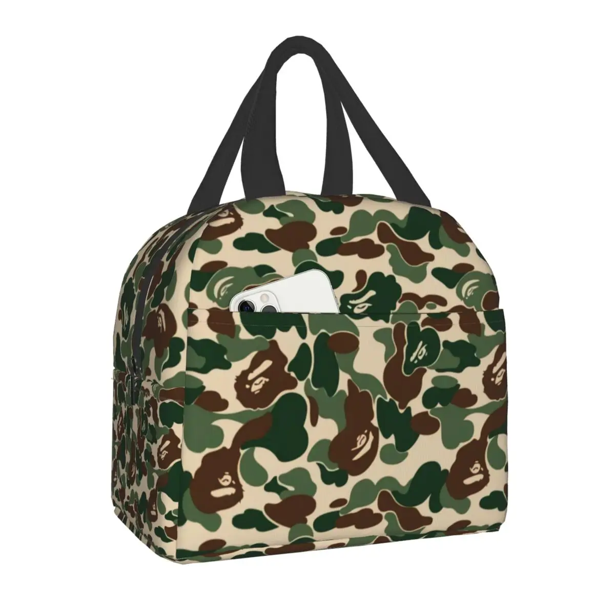 

Сумка-тоут женская камуфляжная с геометрическим узором