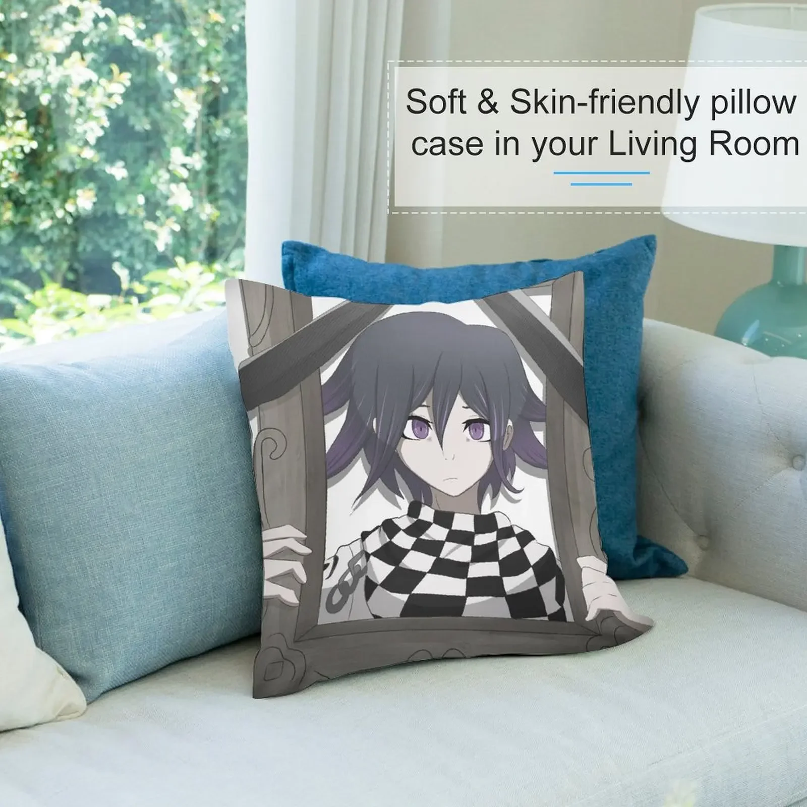 Подушка Kokichi Ouma в рамке рождественская подушка для дома наволочки кровати