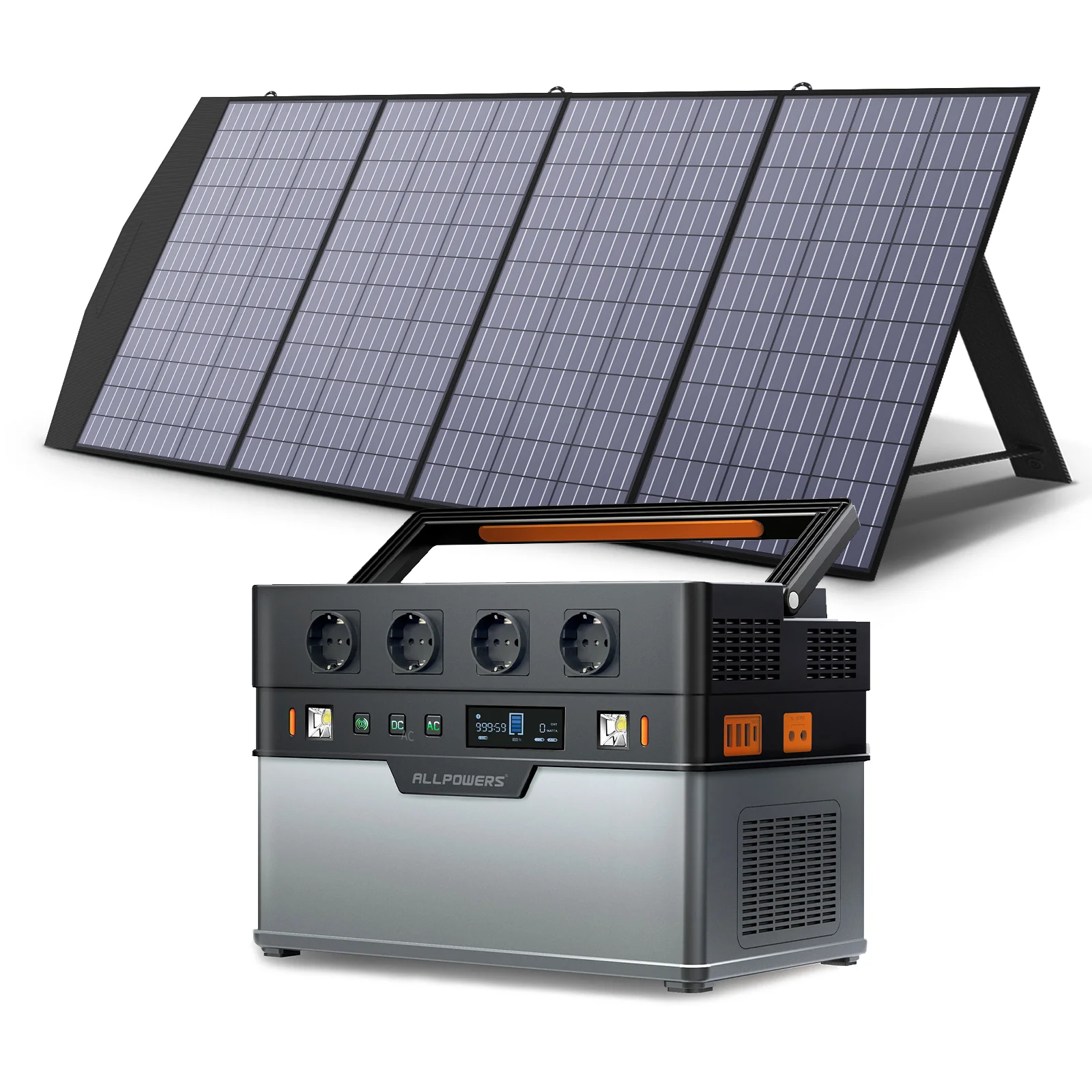 

Портативная солнечная электростанция ALLPOWERS, уличные генераторы мощностью 700 Вт/1500 Вт, резервная батарея 110 В с мобильной солнечной панелью мощностью 230 Вт