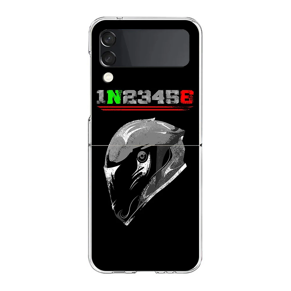 1N23456 жесткий чехол для телефона из поликарбоната Samsung Galaxy Z Flip 5 4 3 Прозрачный 6