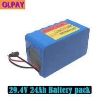 7s4p 24000mah high power 24ah 18650 lithium battery pack with bms 29 4v electric bicycle electric car backup power