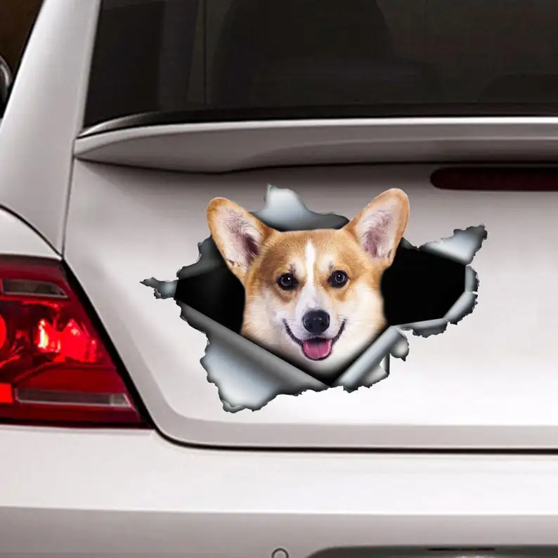 

Автомобильная наклейка Corgi, украшение для автомобиля, наклейка Corgi, наклейка для собаки, наклейка с собакой