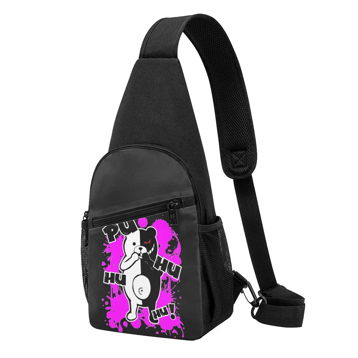 Фото Monokuma Danganronpa - Puhuhuhu Chest Bag, мужская сумка-слинг через плечо, рюкзак для путешествий и походов, сумка на одно плечо №1