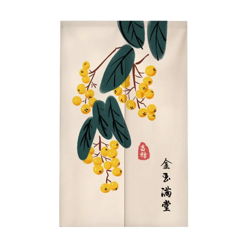 

Льняная занавеска для двери бамбуковые листья