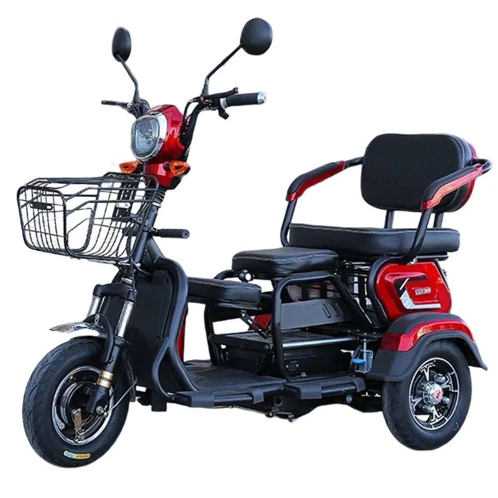 60v/48v 20a Electric Tricycle Adult Trike Front And Rear Sho