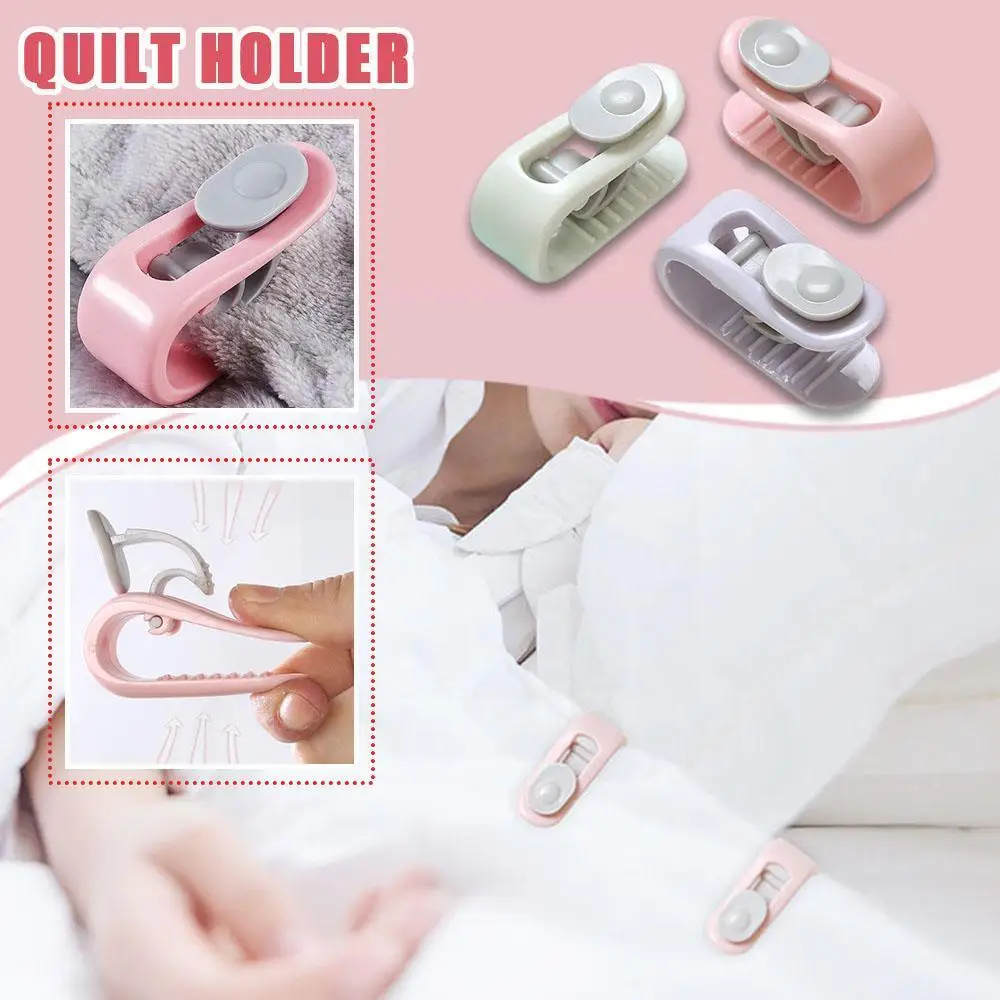 

4pcs Bed Sheets Buckle Clip Quilt Fixer Holder Keep Accessories Plastic Bedding Place Home Clip Corner In Q7i0
