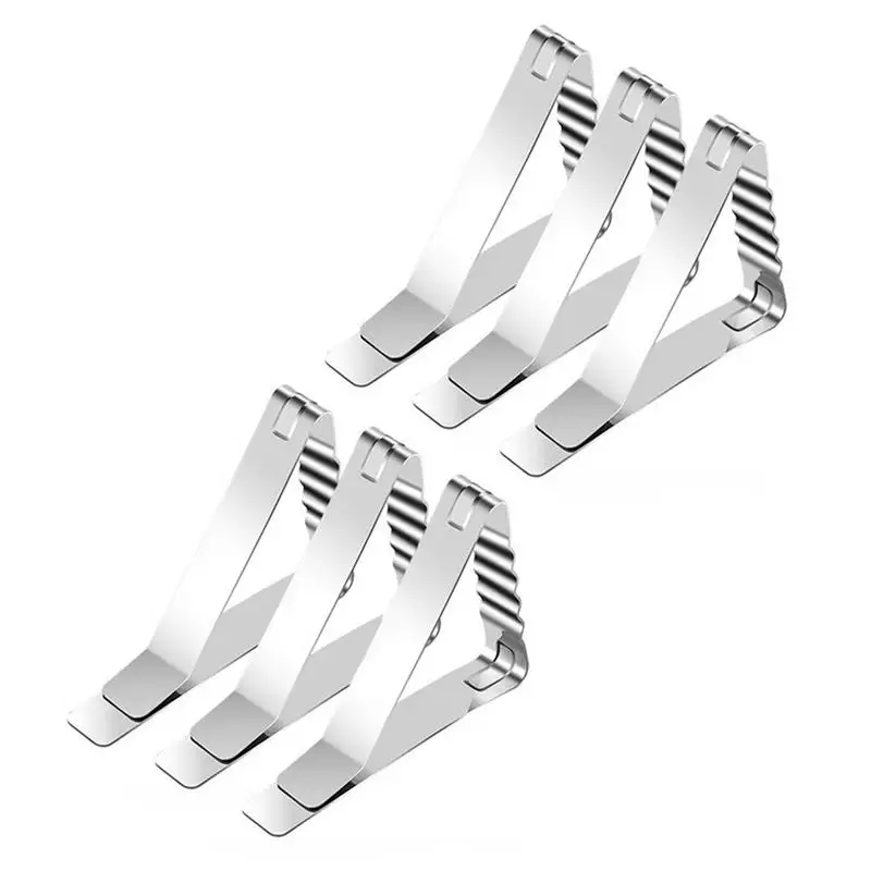 Clips 6pcs/lot Silver Clips For Table Less Than 4.5cm/1.77in Thickness Suitable