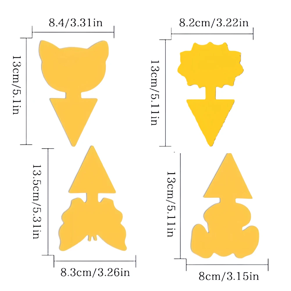 40 шт. липкие ловушки для фруктовых мух нетоксичные и желтые насекомых без запаха