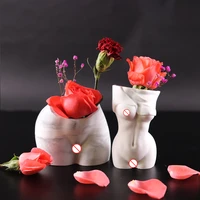 female body vase mold silicone flowerpot mold diy plant pot pen holder resin cement concrete plaster mould home craft decoration