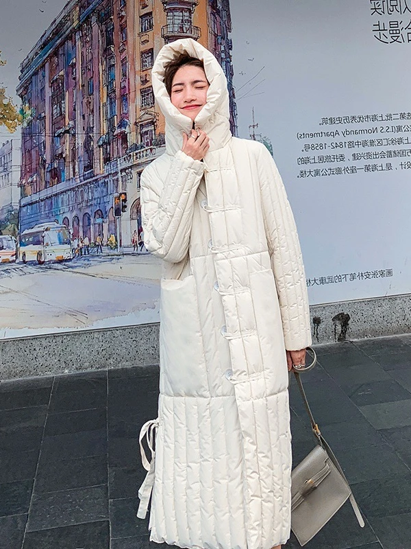 

Cotton Winter Coats for Women Coat 2023 X-long Parka Femme Fashion Warm Cotton-padded Jackets Hooded Coat New Veste Femme Hiver