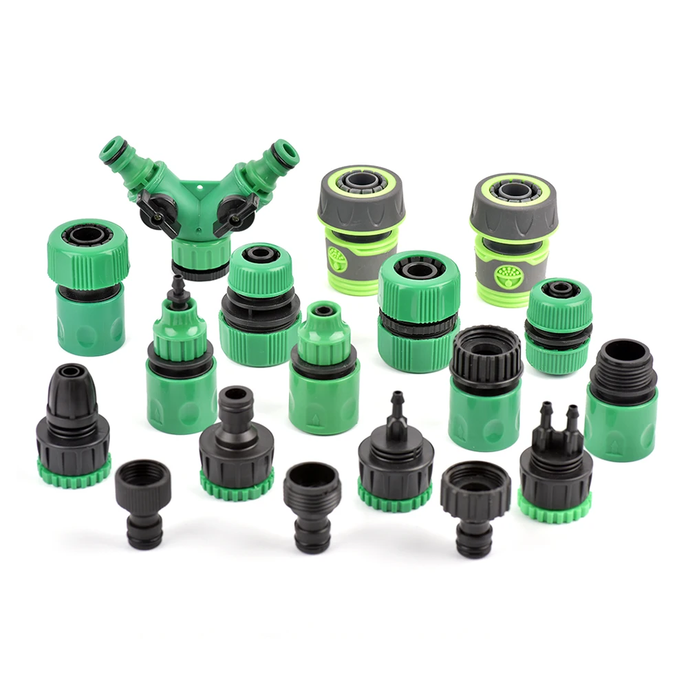 Garden 1/4" Hose Quick Connector 4/7 8/11 16mm 20mm Barb Water Pipe Joint 1/2"  3/4" Male Female Thread Drip Irrigation Adapter