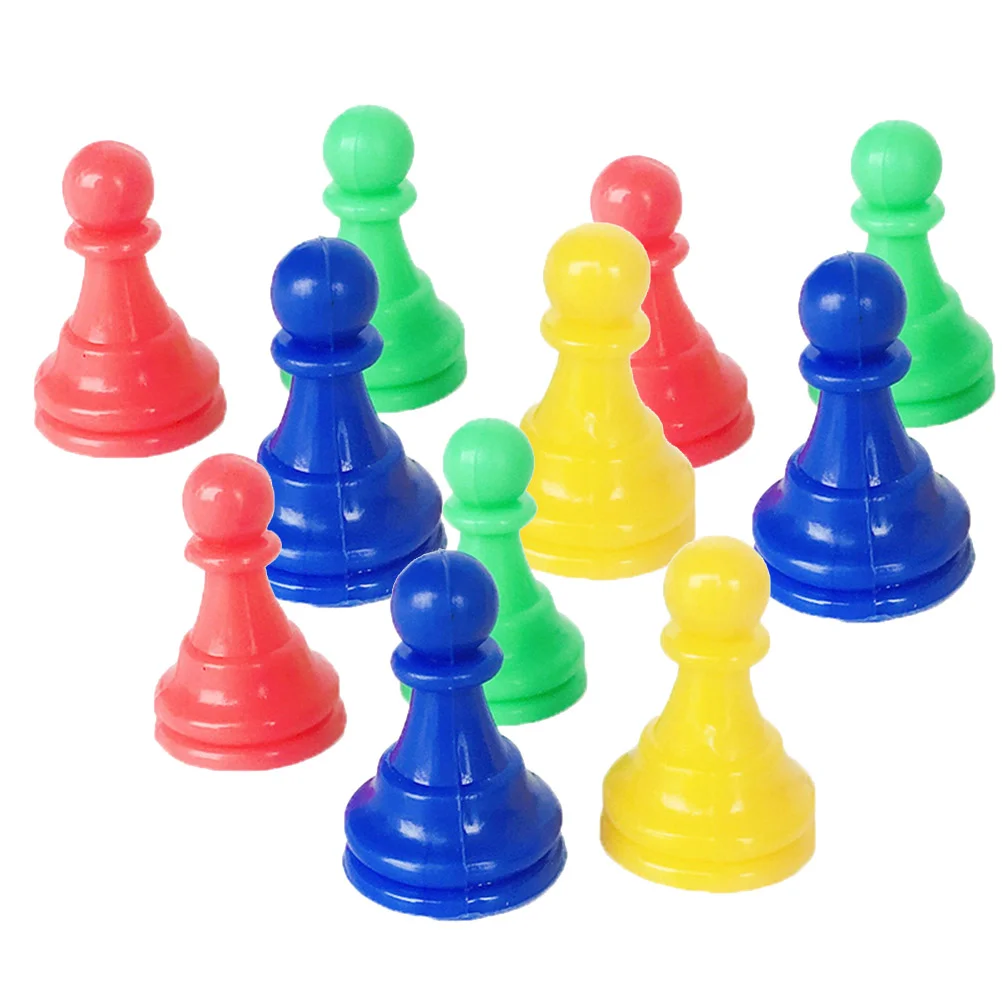 

64 Pcs Mixed Color Checker Bling Accessories Board Game Plastic Replacement Pegs Chess