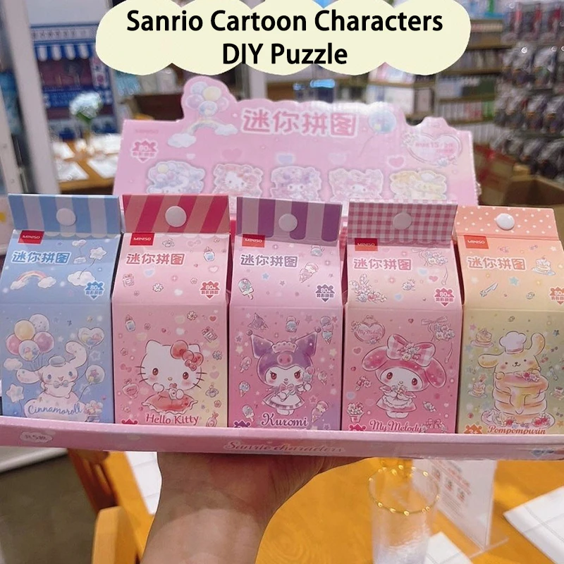 

Кавайный аниме Sanrio, мини-Пазл «Hello Kitty Kuromi My Melody Cinnamonroll» для самостоятельной сборки, 3D игрушка, милый мультяшный подарок для детской вечеринк...