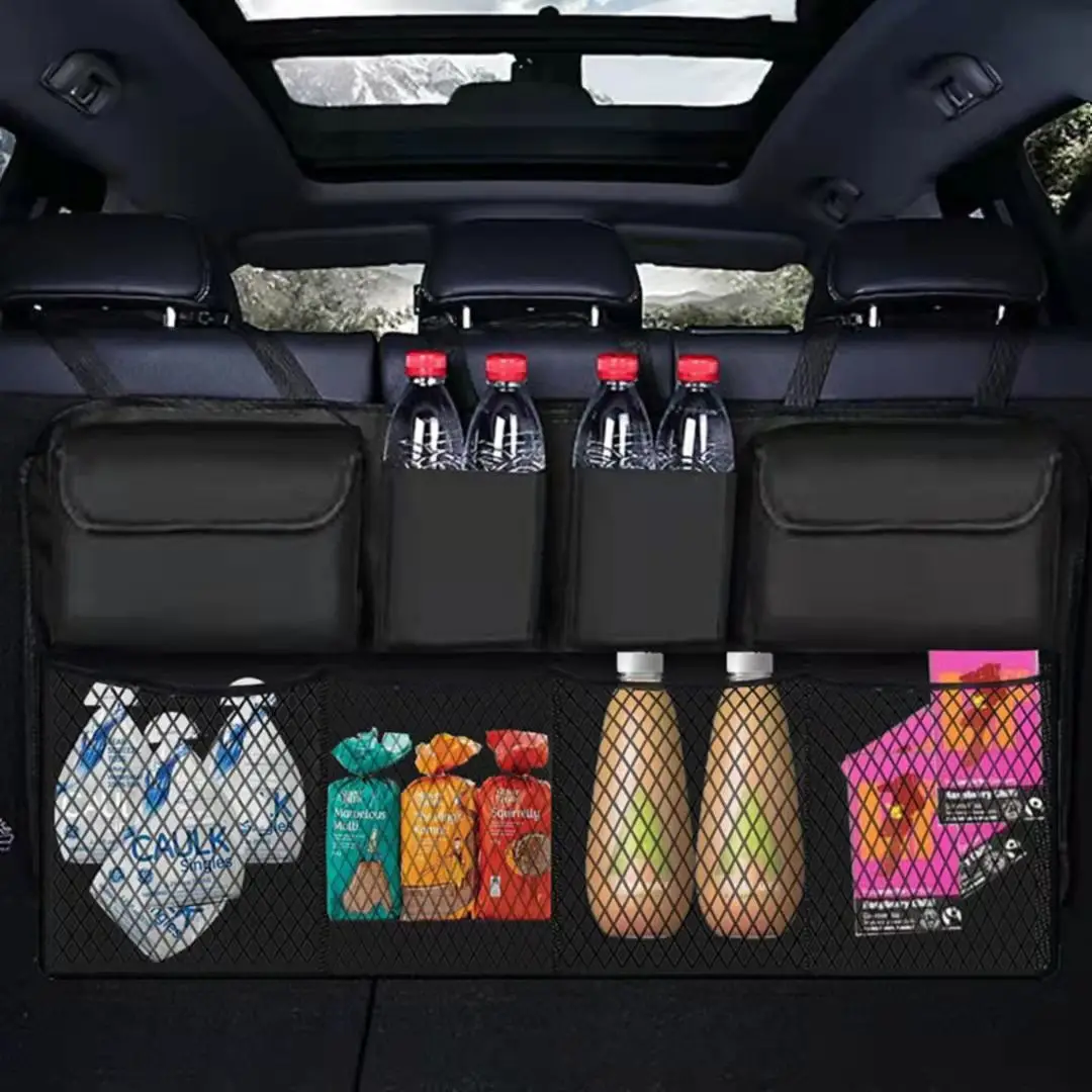 

Car Trunk Organizer Universal Adjustable Backseat Storage Bag High Capacity Net Multi-use Oxford Automobile Seat Back Supplies