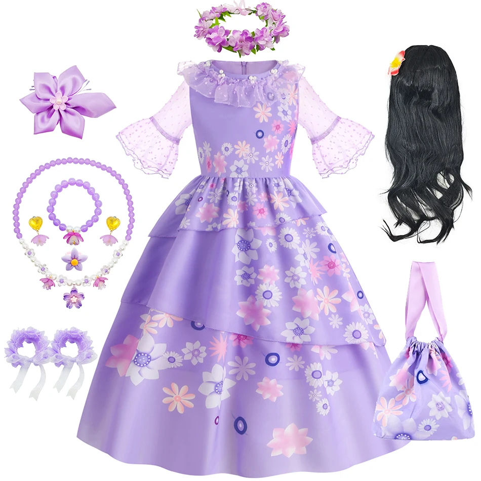 Детское платье принцессы для косплея с принтом
