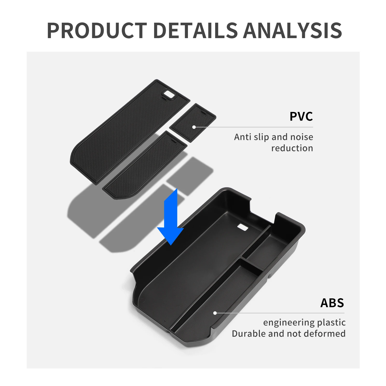 Подлокотник центральной консоли для Toyota Land Cruiser Prado 2024 J250 черный