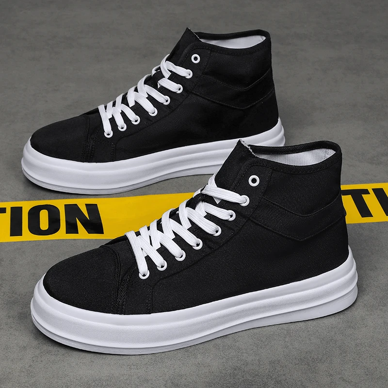 Brand Skateboarding Shoes for Men Women Unisex Lightweight High-top Canvas Shoes Couple Flat Walking Non-slip Youth Sports Shoes