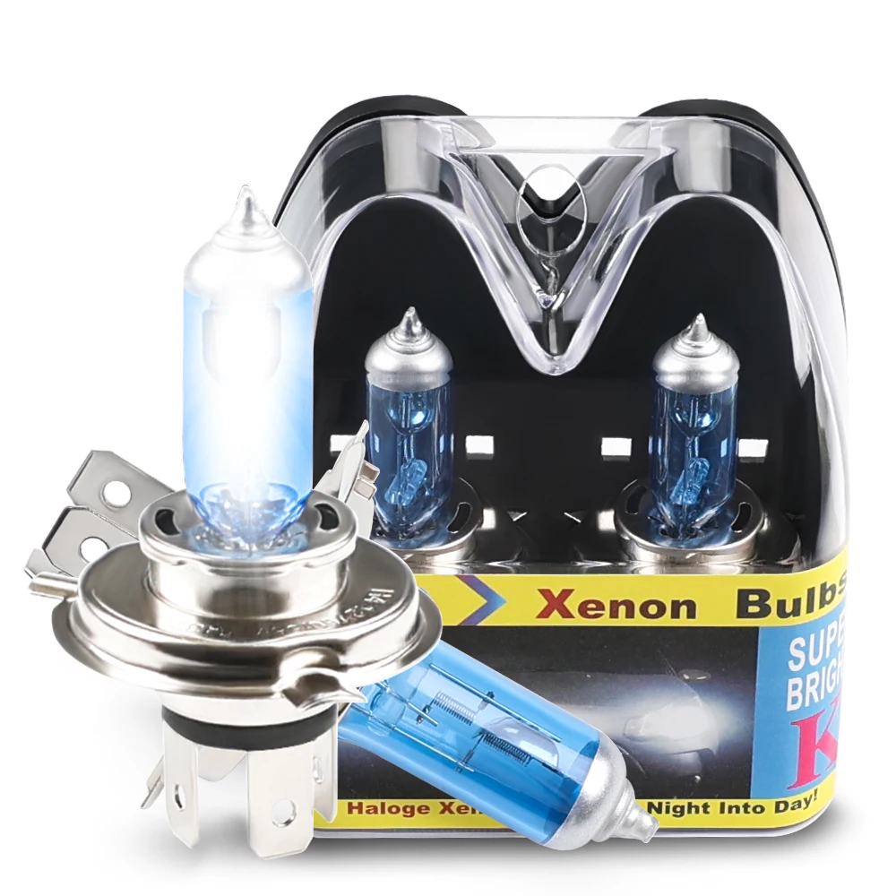 

2 шт. H4 55 Вт 100 Вт супер яркие белые противотуманные фары галогенная лампа высокой мощности 12 В 6000 К автомобильные фары...