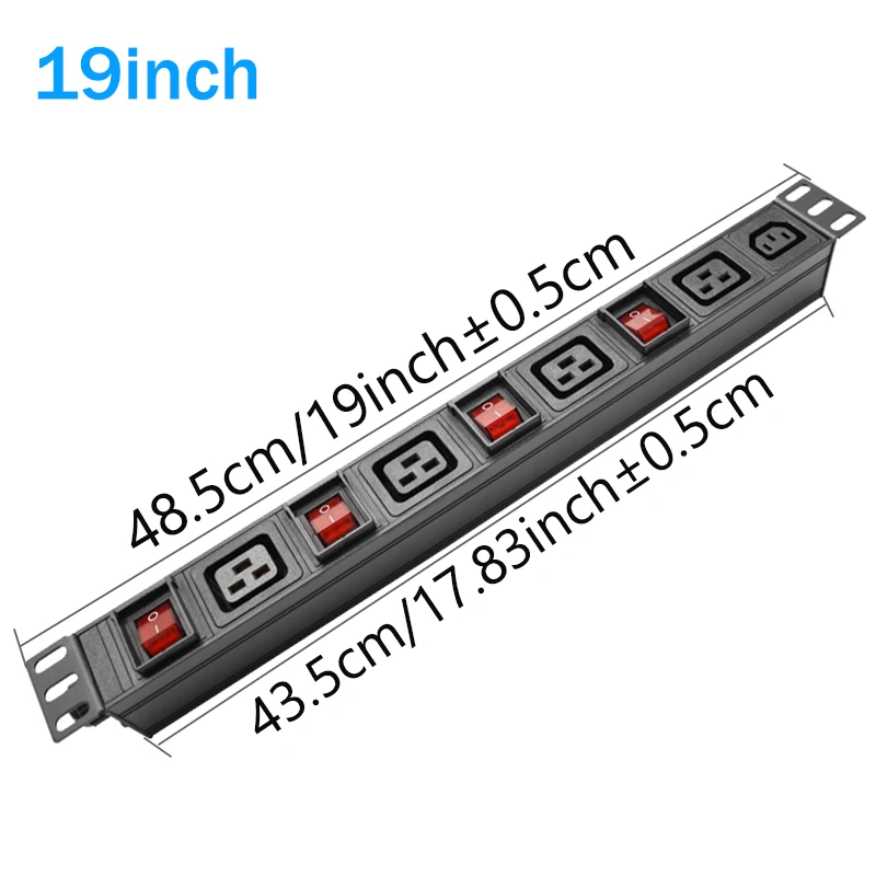 19 inch IEC320-C20 Absenteeism cabinet socket And C14 sockets Independent switch control 4000W output Network Cabinet Rack PDU images - 6