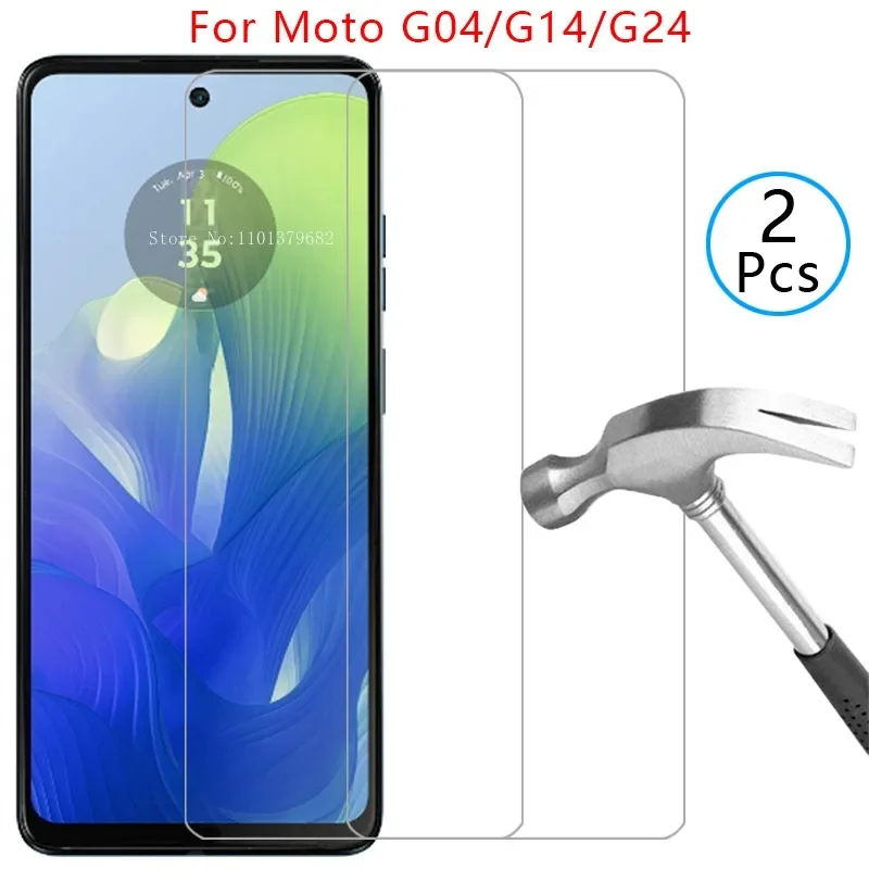 2 шт. Защитное стекло для Motorola Moto G04s G14 G24