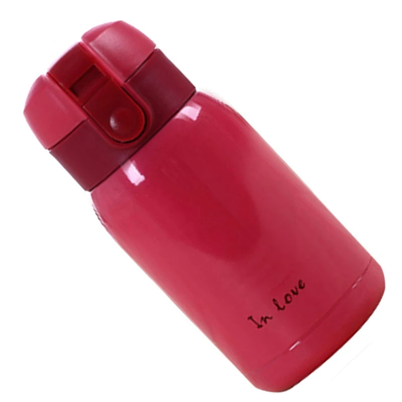 

2X Mini Stainless Steel Big Belly Thermos Bottle(Rose Red)200Ml