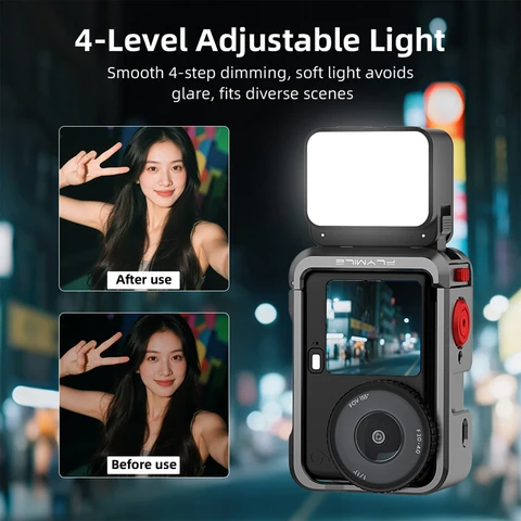 Магнитное заполняющее освещение для фотосъемки, освещение для селфи для DJI Osmo Nano Action 6, аксессуары для клетки для камеры