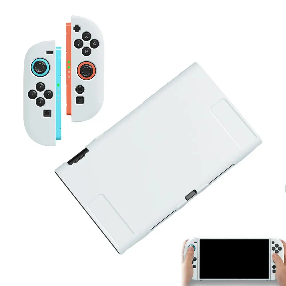Фото Красочный защитный чехол, совместимый с OLED-консолью Switch2 и радостью для Switch можно вставить в док-станцию с корпусом W7F2 №4