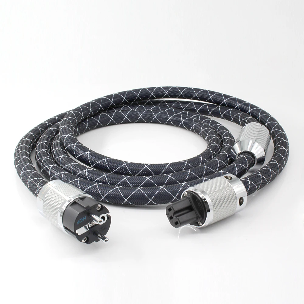 HiFi Schuko furukawa NCF nanoflux AC carbon fiber fever EU AC кабель питания
