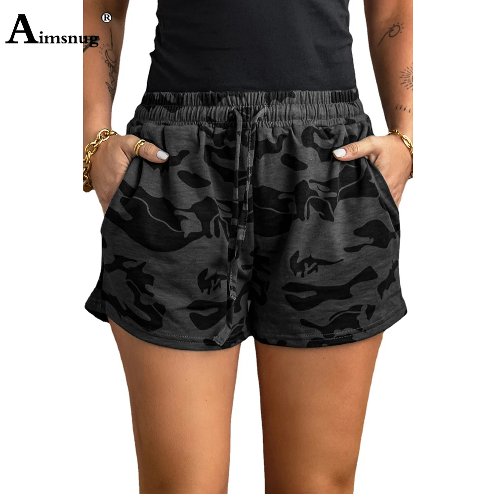 Plus Size 5xl Women Pocket Design Shorts 2022 New Sexy Fashion Camouflage Shorts Ladies Drawstring Shorts Casual Beach Hotpants