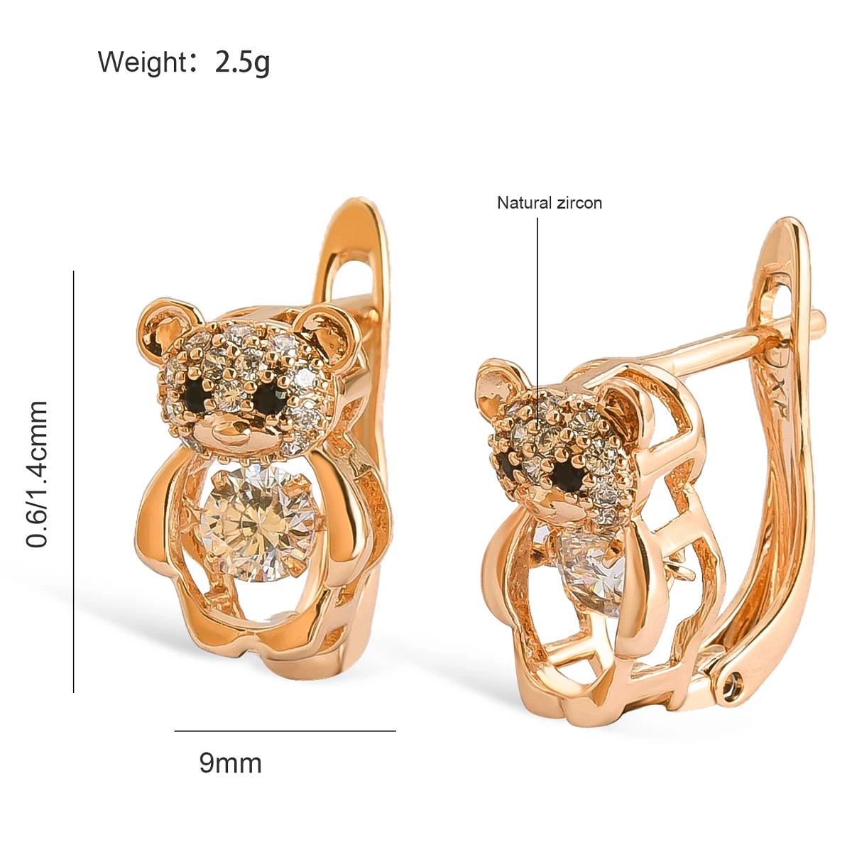 Милые серьги в виде животных Harong для женщин модные маленькие панды медведя коалы