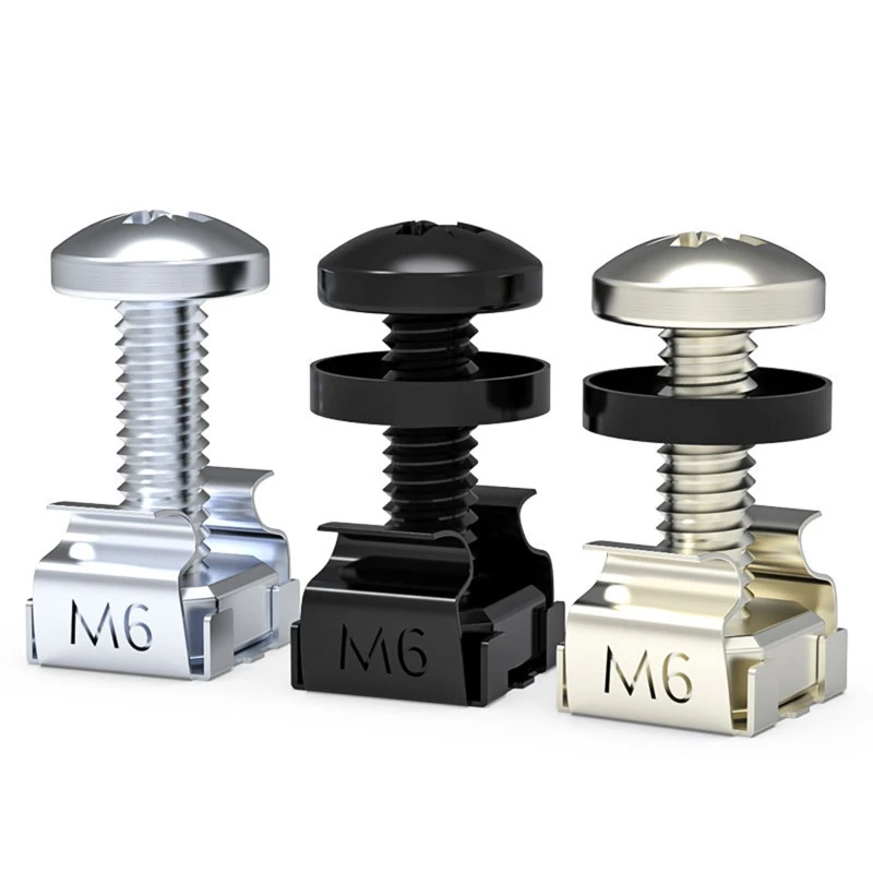 

Комплект винтов для крепления на стойку 16FB M6, квадратные стеллажи для серверов, серверные полки для крепления 6x12 мм, 6x16 мм