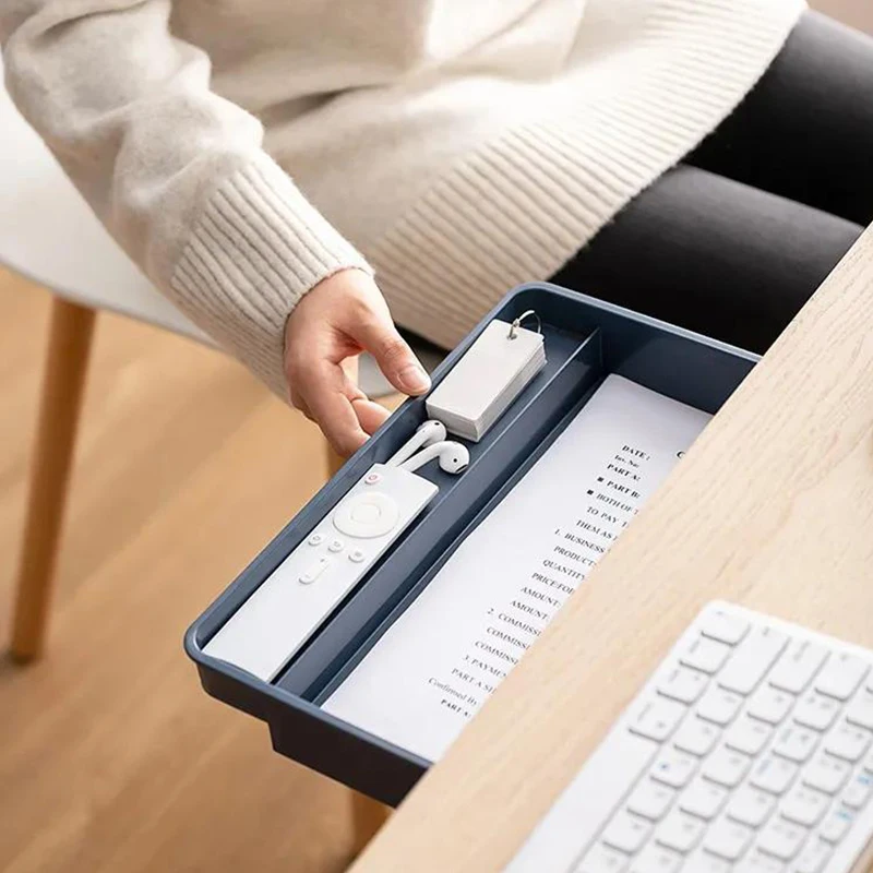 Липкая настольная коробка для хранения держатель ручек скрытая отделочная лоток