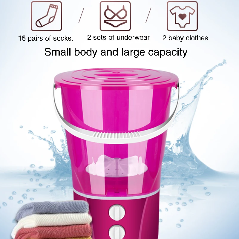 Small Portable Energy-Saving Washing Machine Easy Classification For LazyPeople Small Socks Artifact Mini Bucket Washing Machine