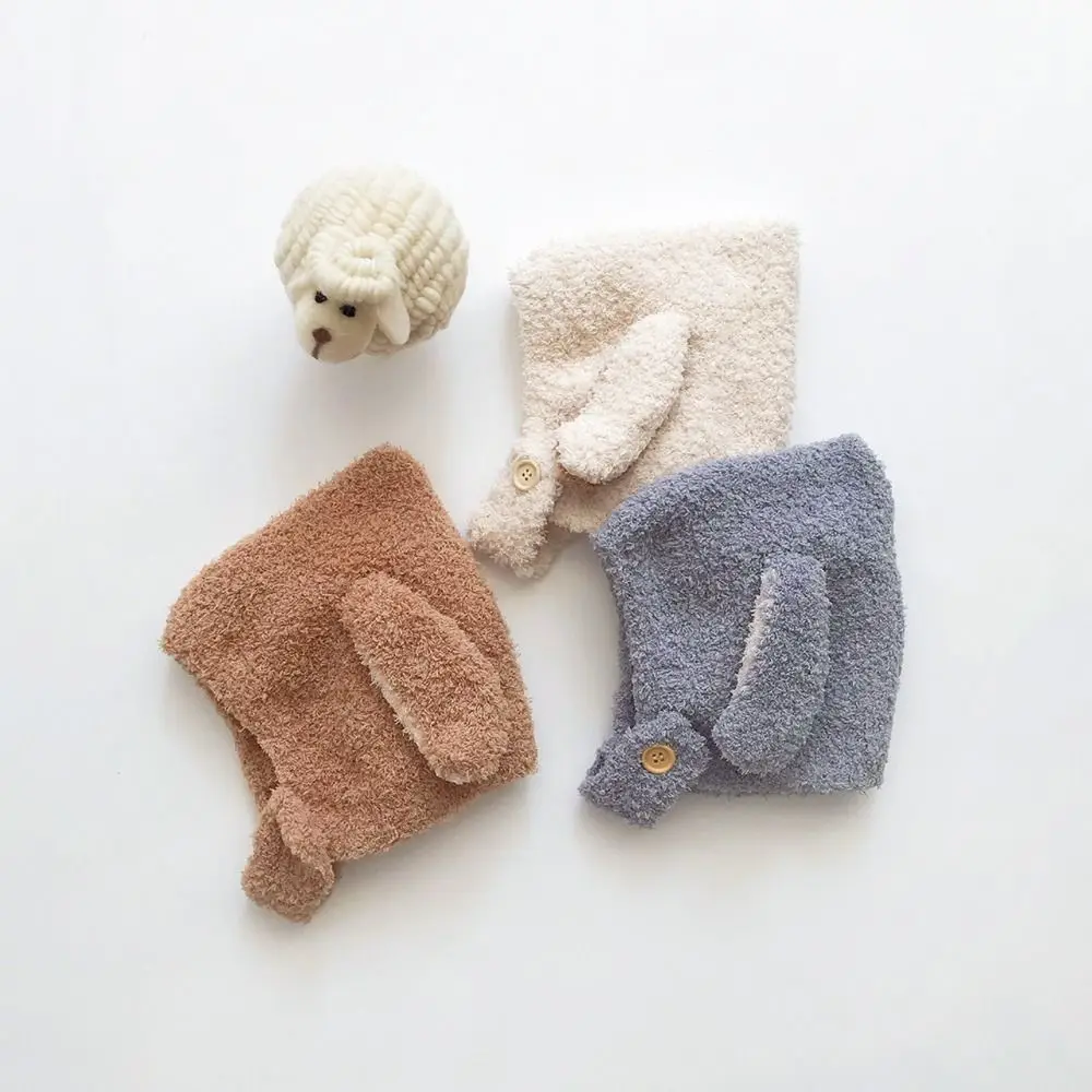Ветрозащитная плюшевая зимняя детская шапка для детей от 4 до 24 месяцев мягкие