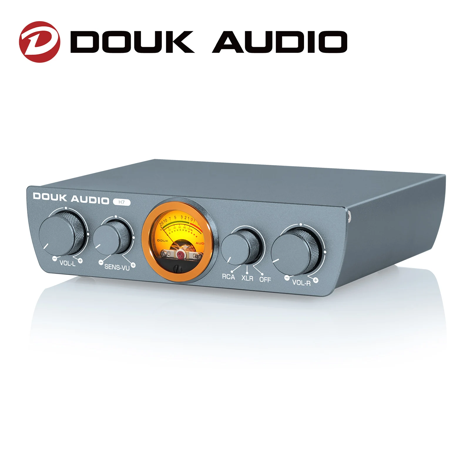 

Douk Audio HiFi Balanced XLR Digital Amplifier Stereo RCA Home Speakers Amp Balanced Power Amp with VU Meter 300W + 300W