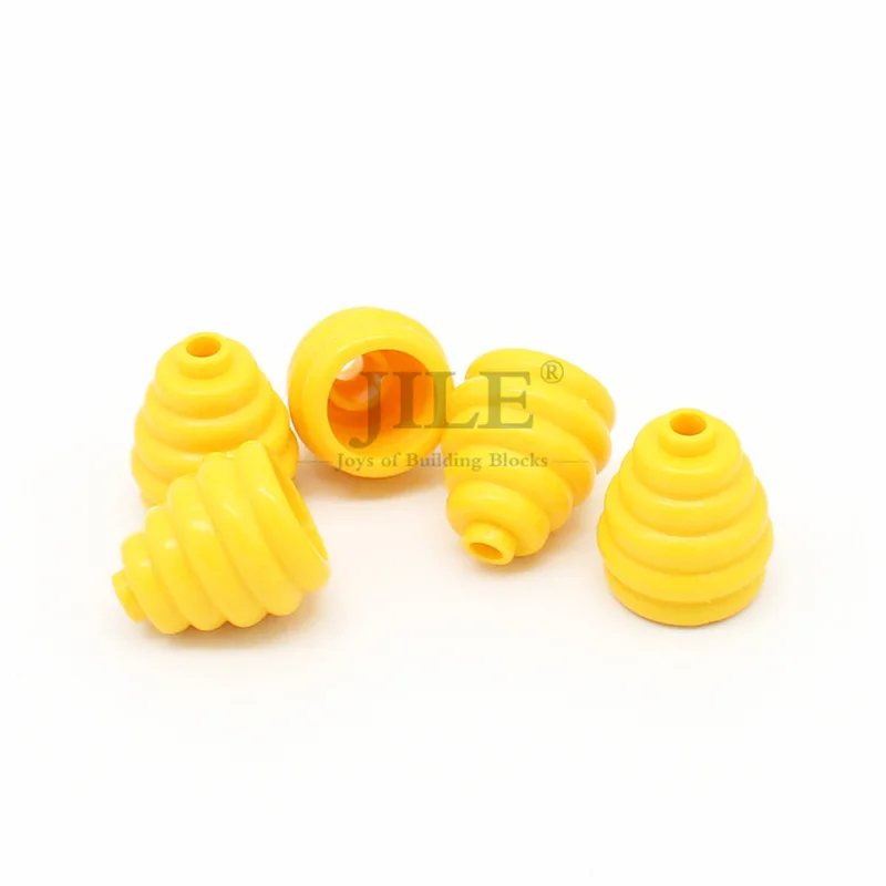 Конструктор MOC конус 2x2x1 2/3 с многослойными кольцами, улей, хлопок, конфеты, мед, кирпичи, совместимы с животными, медведем, сборки 35574