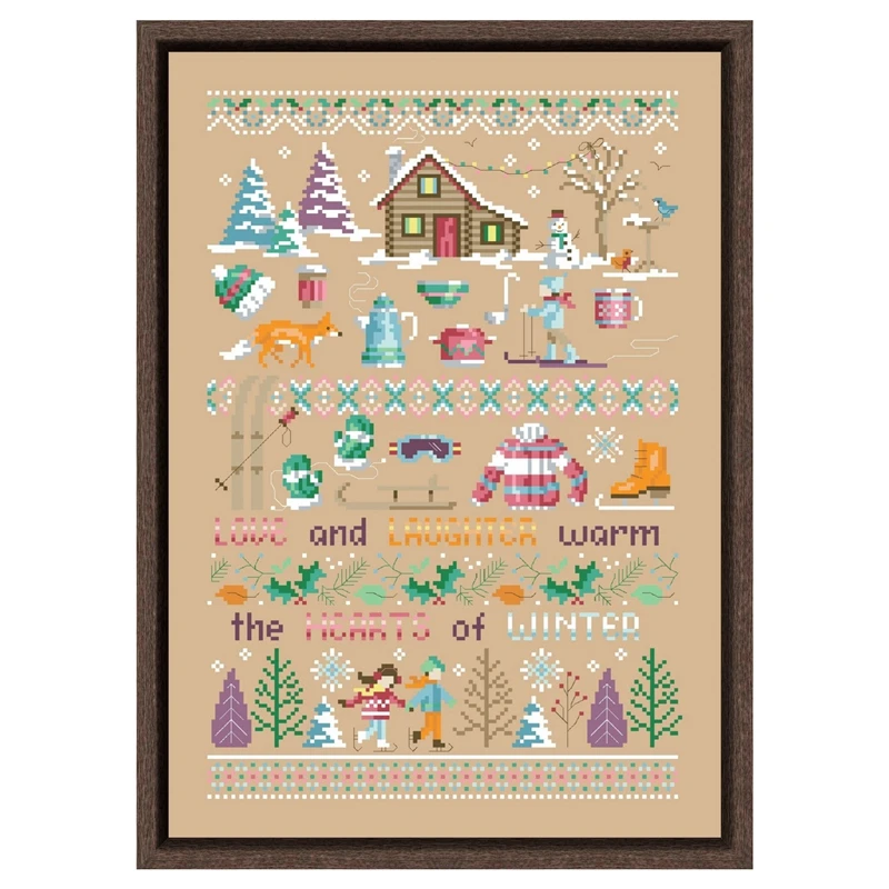 Четыре сезона-осенний пакет для вышивки крестом 18ct 14ct 11ct льняной лен холст