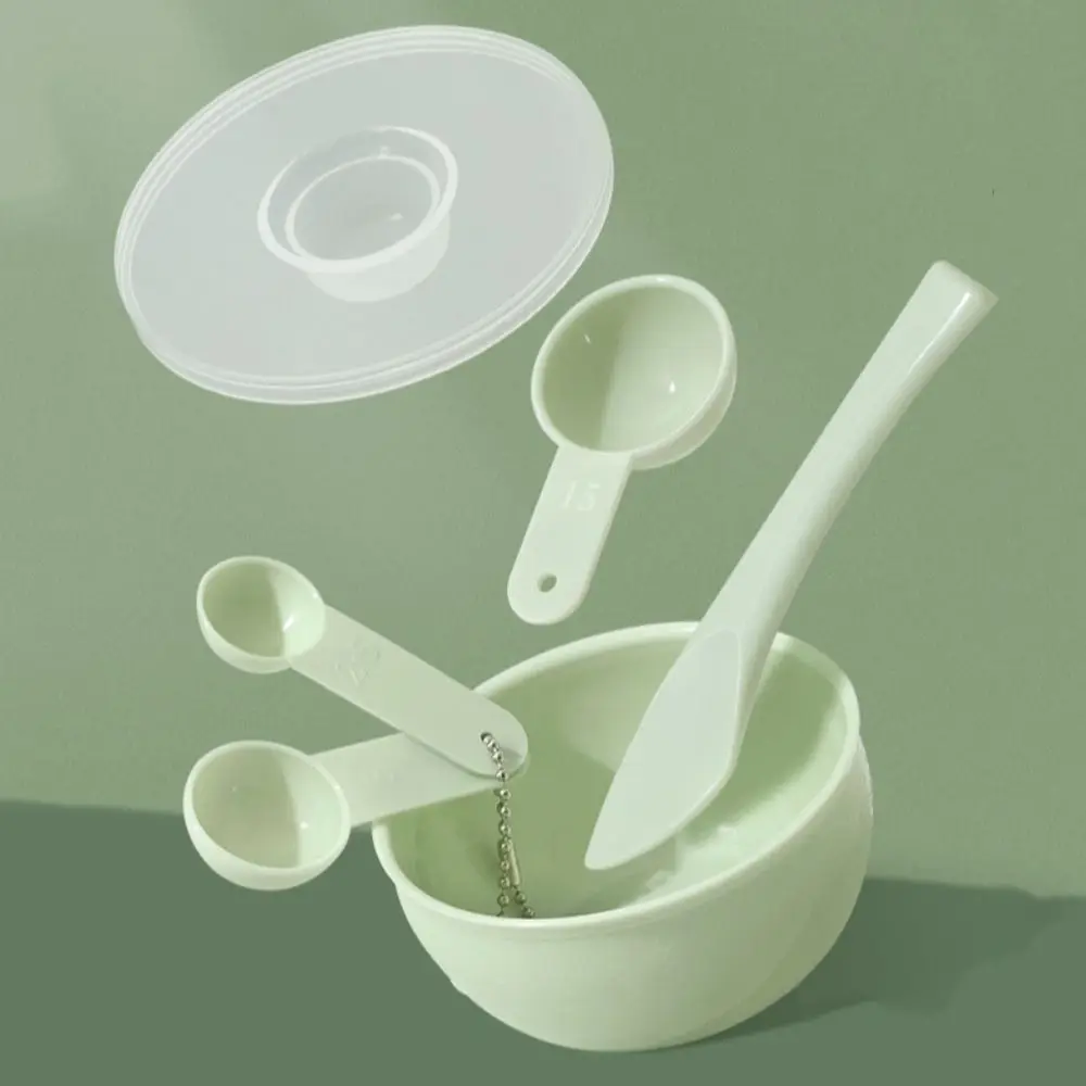 Зеленая маска для лица набор микшерных чашек многоразовые прочные инструменты