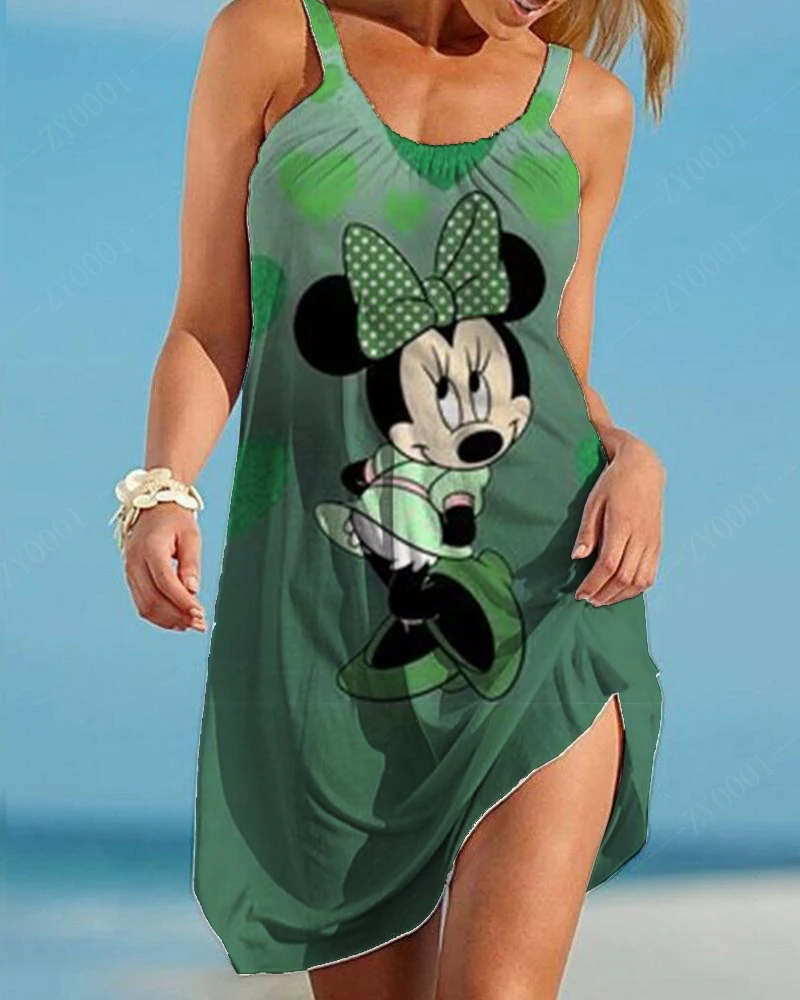 Disney-Robe de Plage Élégante et Décontée pour Femme Tenue Luxe Styliste ixde Remise Diplôme Nouvelle Colle