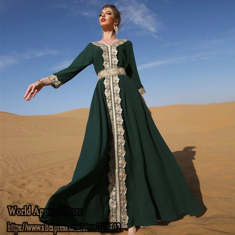 Ramadan Eid Chiffon Abaya Dubai Turkey Islam Muslim Long Dress Abayas For Women Robe Caftan Marocain De Soiree Femme Musulmane