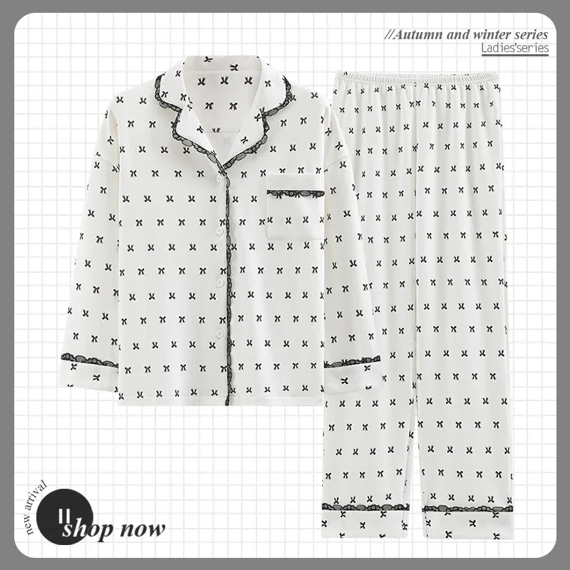 Хлопковый кардиган в горошек домашний костюм для женщин ночная рубашка большого