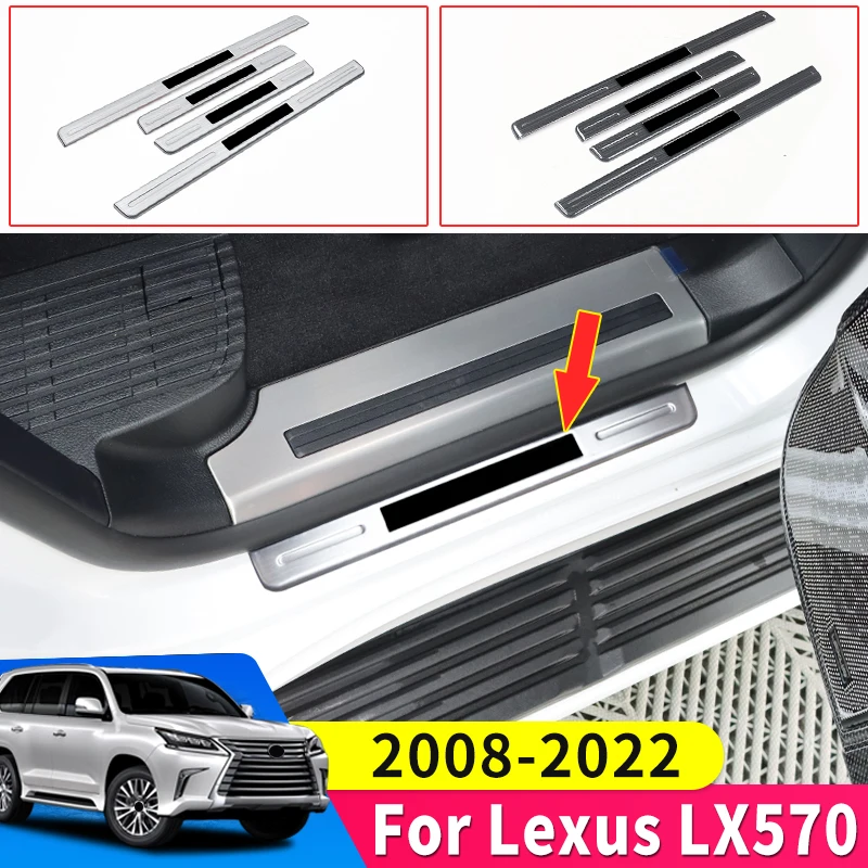 

Applicable to 2008-2022 Lexus LX570 Stainless Steel Car Threshold Protective Pad Modified Anti-Scratch Plate Accessories